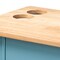 Baxton Studio Liona Sky Blue Finished Wood Kitchen Storage Cart 162-10444 - alternate 6